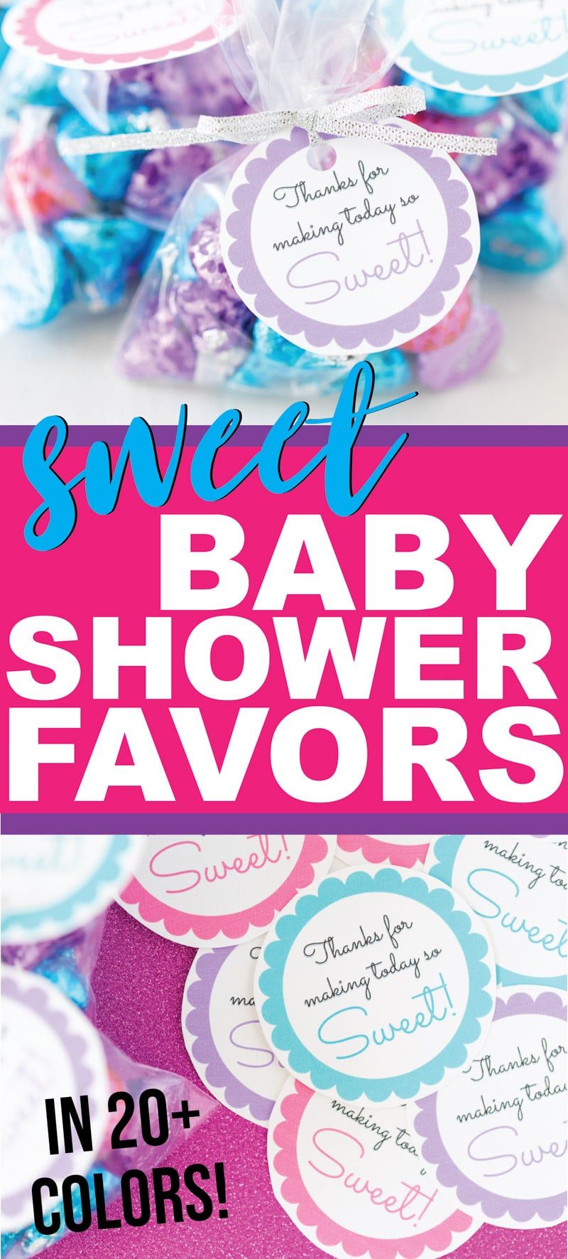 Евтиният бебешки душ благоприятства за всяка тема на бебешкия душ