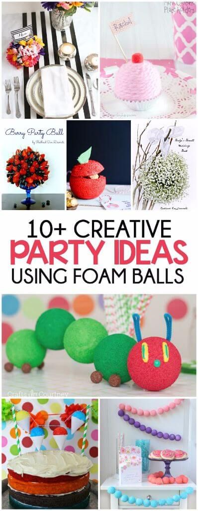Кой знаеше, че можете да използвате топчета от пяна по толкова много начини? Обичайте всички тези лесни декорации за парти и парти идеи с помощта на топчета от пяна.