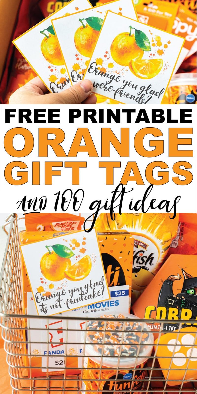Tyto oranžové štítky na dárky, které jste rádi, jsou tak roztomilé! Přidejte je k některým z oranžových nápadů na dárky pro jeden z nejlepších DIY poděkování nebo sváteční dárek! Ideální pro dárky od sousedů, dárky pro učitele nebo dokonce dárek k narozeninám pro přítele!