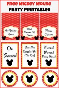 Free Mickey Mouse Party Printables