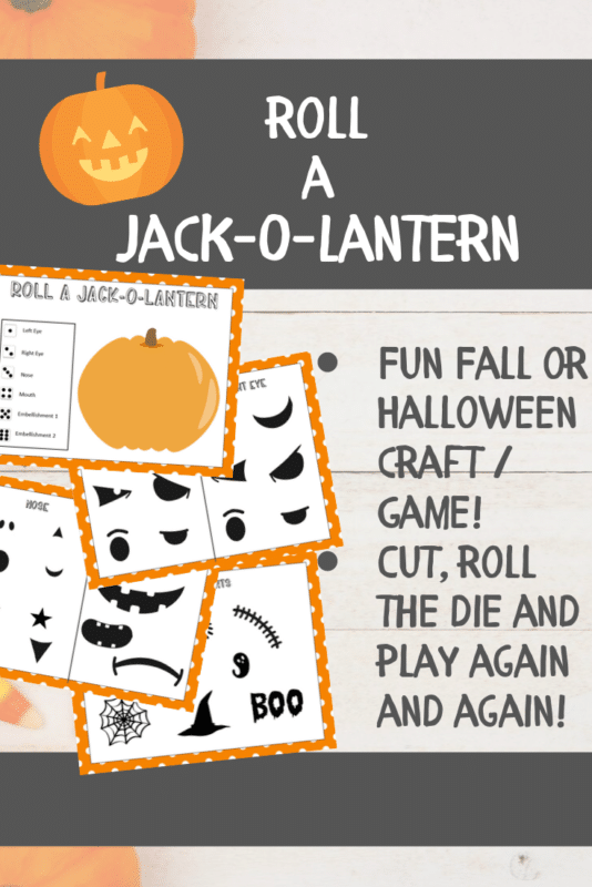 Permainan Roll A Jack O Lantern yang boleh dicetak percuma