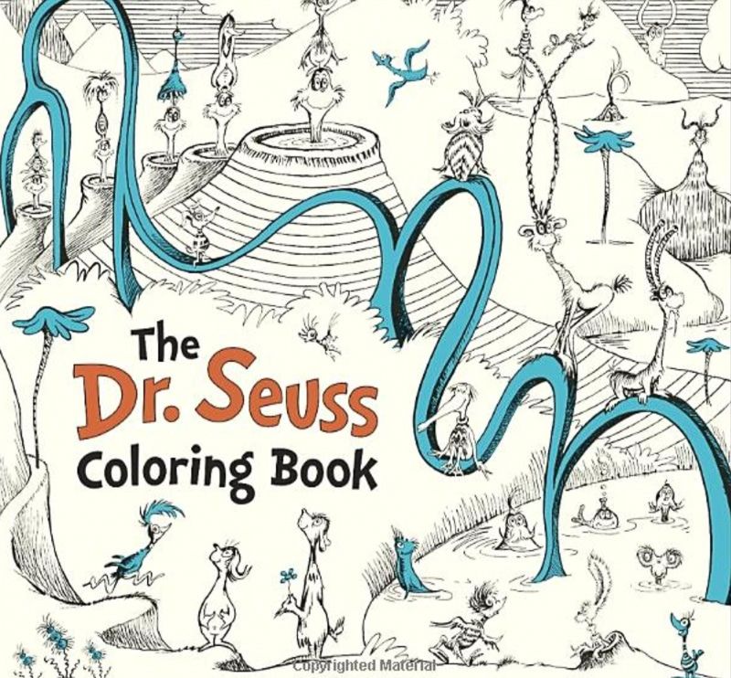 Dr Seuss σχέδια για ζωγραφική σε βιβλίο ζωγραφικής του Dr Seuss