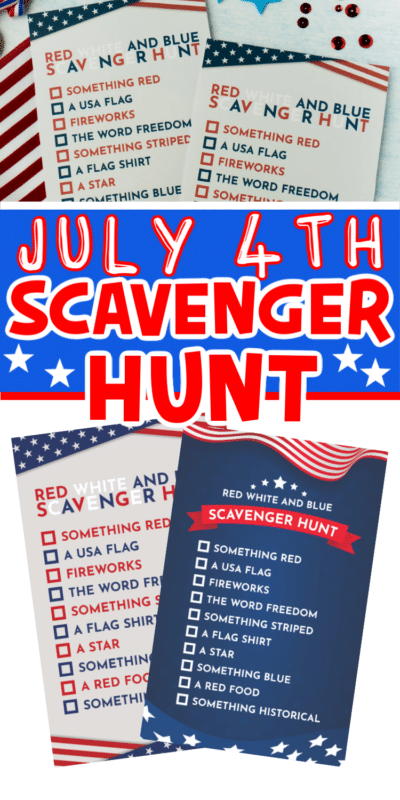 Red White and Blue Scavenger Hunt