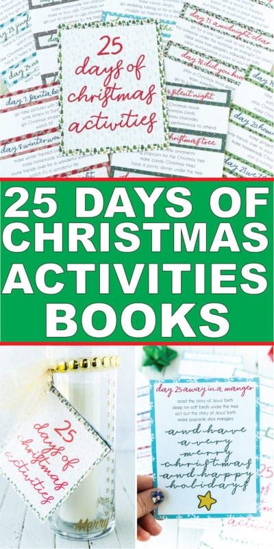 Brezplačne knjige za 25 dni božičnih dejavnosti za tiskanje