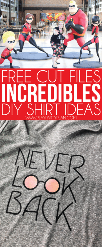 DIY Incredibles Shirt Ιδέες με σίδερο με μοτίβο Cricut