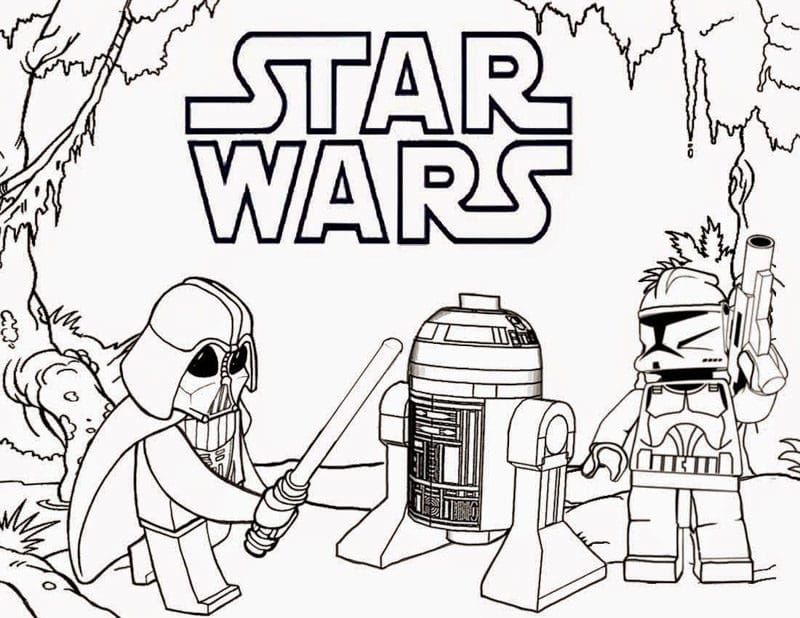 Lego Star Wars sfarbovacie listy