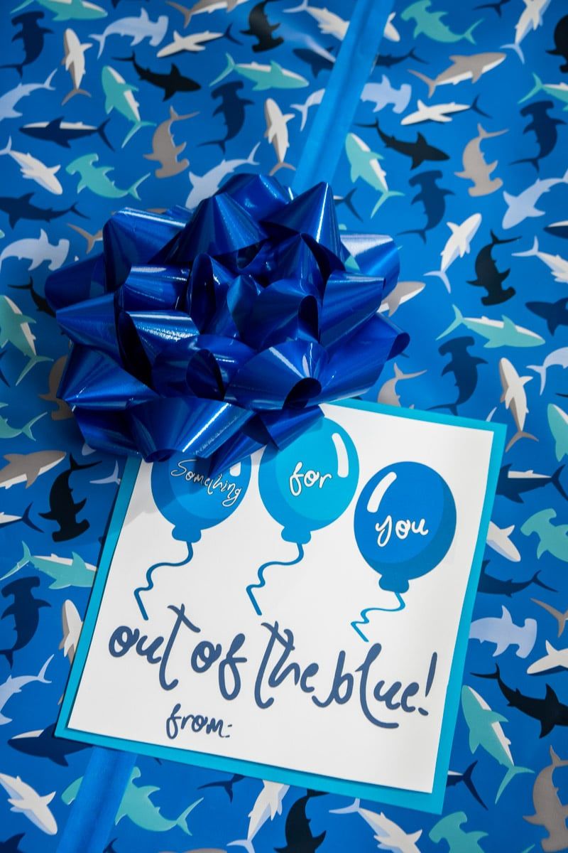 Ideas imprimibles de cajas de regalo azules
