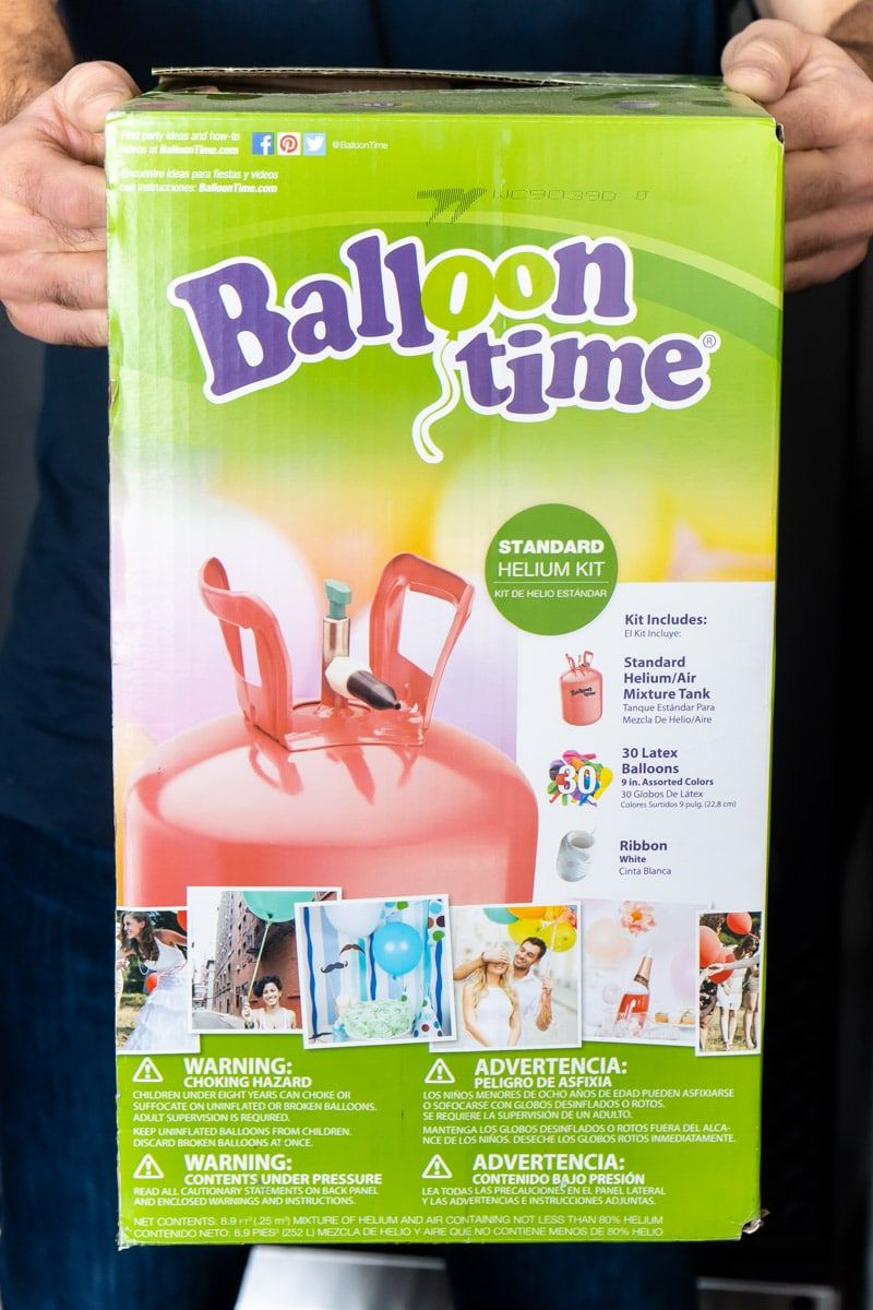 Helij Balloon Time pripravljen za izdelavo modrih daril