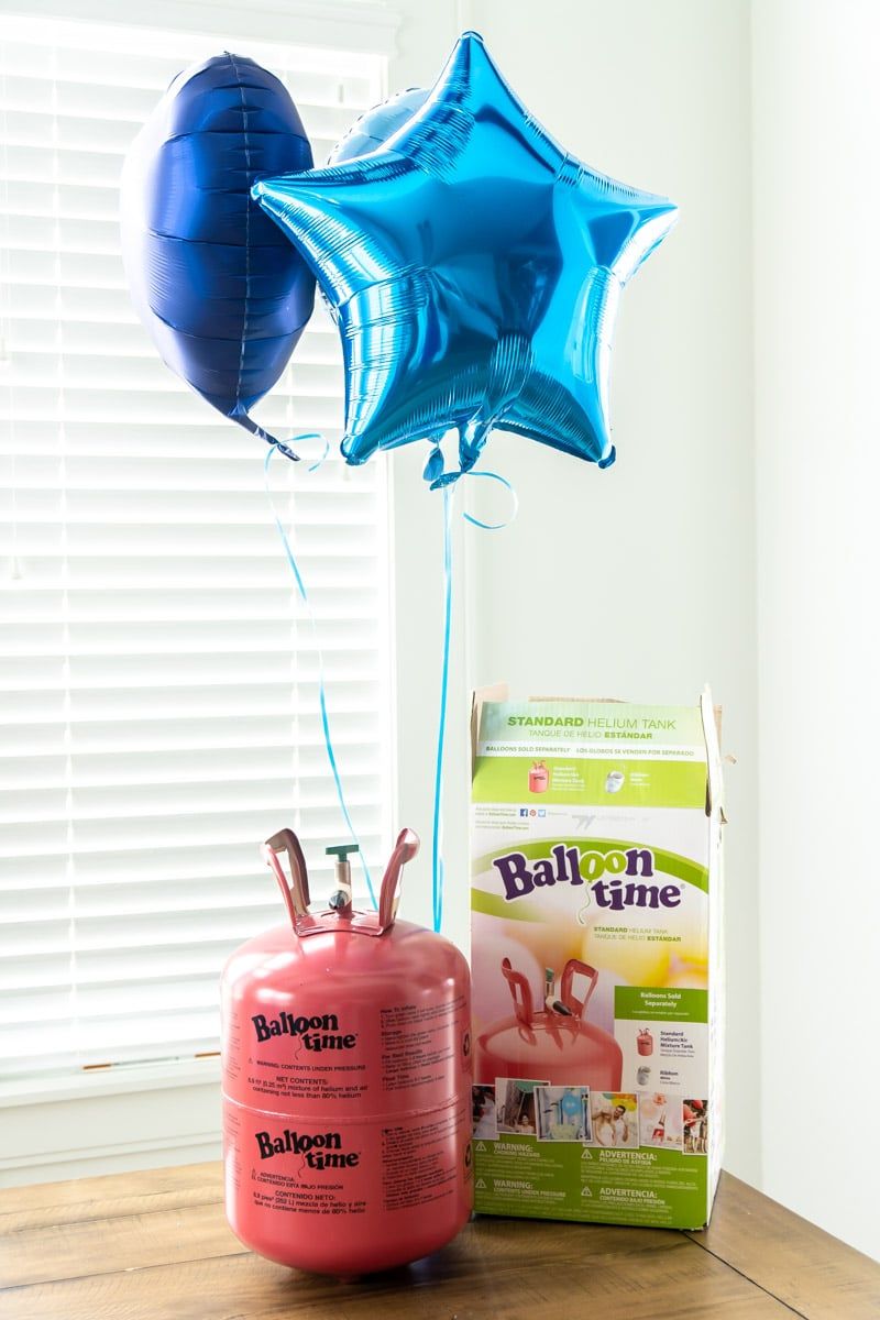 Balónky připravené na modré dárky