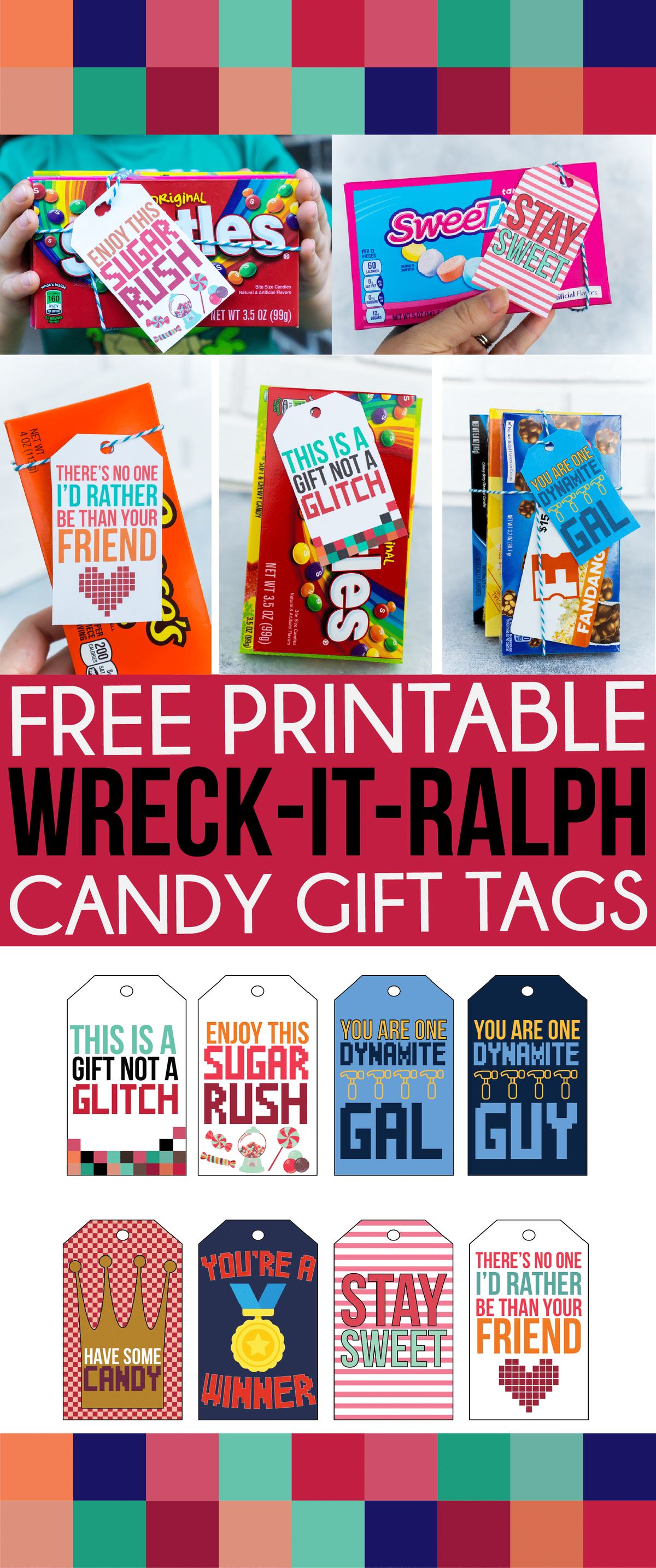 Δωρεάν εκτυπώσιμες ετικέτες δώρων Wreck It Ralph! Ιδανικό για ένα γλυκό δώρο για έναν φίλο, έναν δάσκαλο ή οποιονδήποτε αγαπά τη Disney!