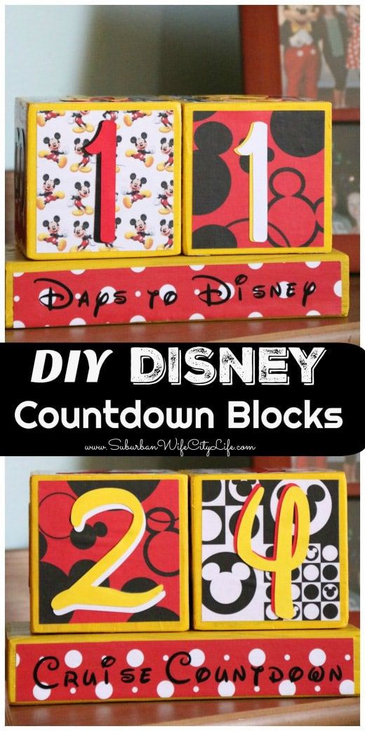 Disney countdown-blokken gemaakt met de Cricut Explore Air