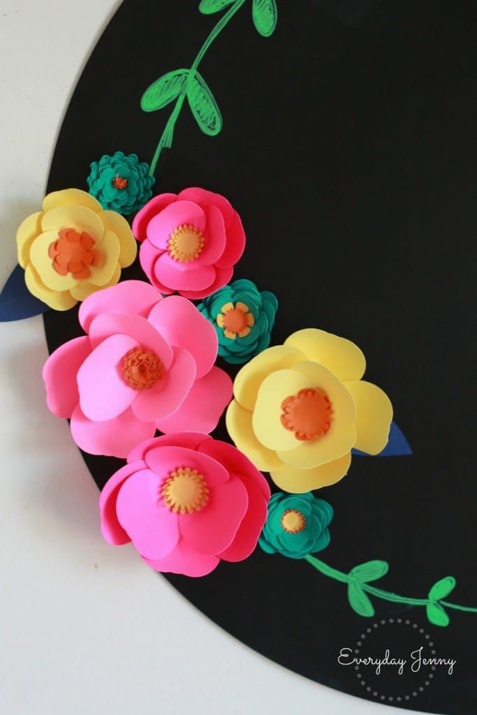 Magnet bunga dibuat dengan Cricut Explore Air