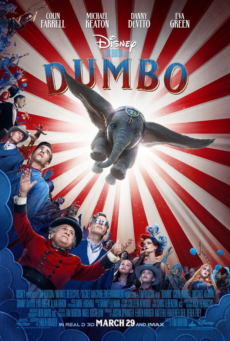 Trailer k filmu Dumbo se seznamem Disney filmů, které vyjdou v roce 2019