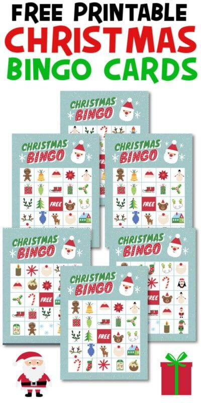 Δωρεάν εκτυπώσιμες Χριστουγεννιάτικες κάρτες Bingo