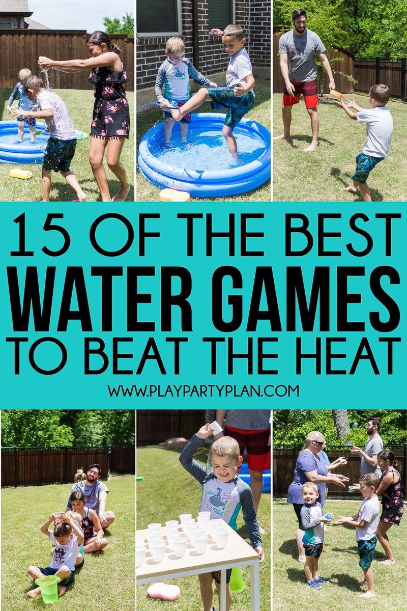 בין אם אתם מחפשים משחקי מים בחוץ לילדים או משחקים קלים למסיבות יום הולדת בקיץ, 15 משחקי המים האלה הם בשבילכם! הם מושלמים ליום שדה, למחנה קיץ ועוד!