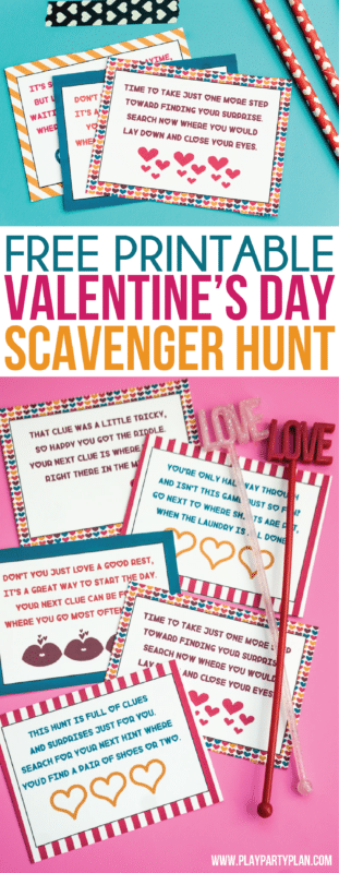 Free Printable Valentine’s Day Scavenger Hunt
