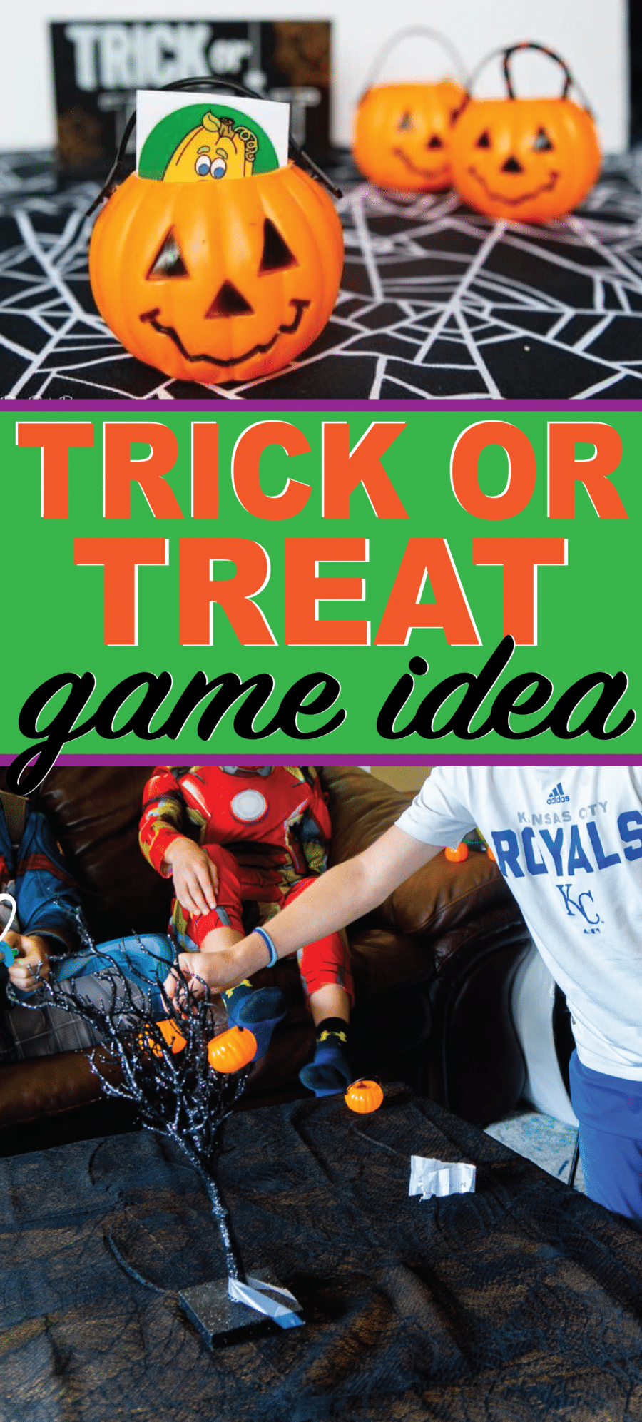 Speel deze trick or treat Halloween-game met kinderen van alle leeftijden! Perfect voor een klasfeestje of Halloween-avond!