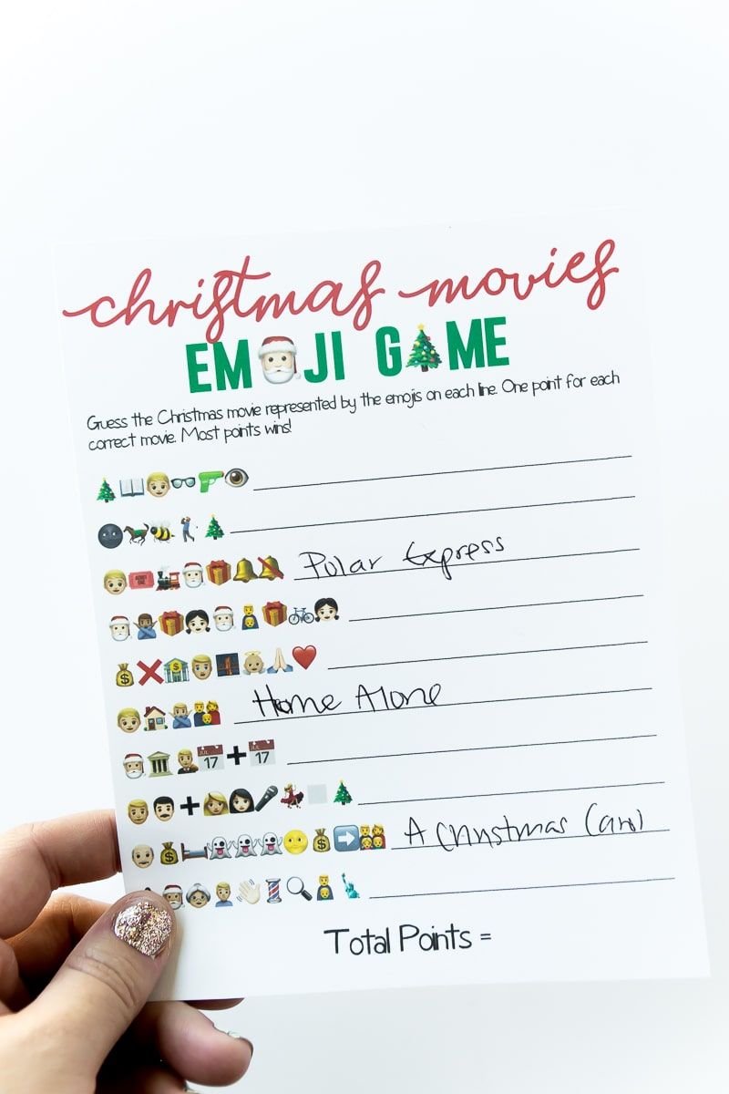 Zdarma tisknutelná vánoční emodži hra