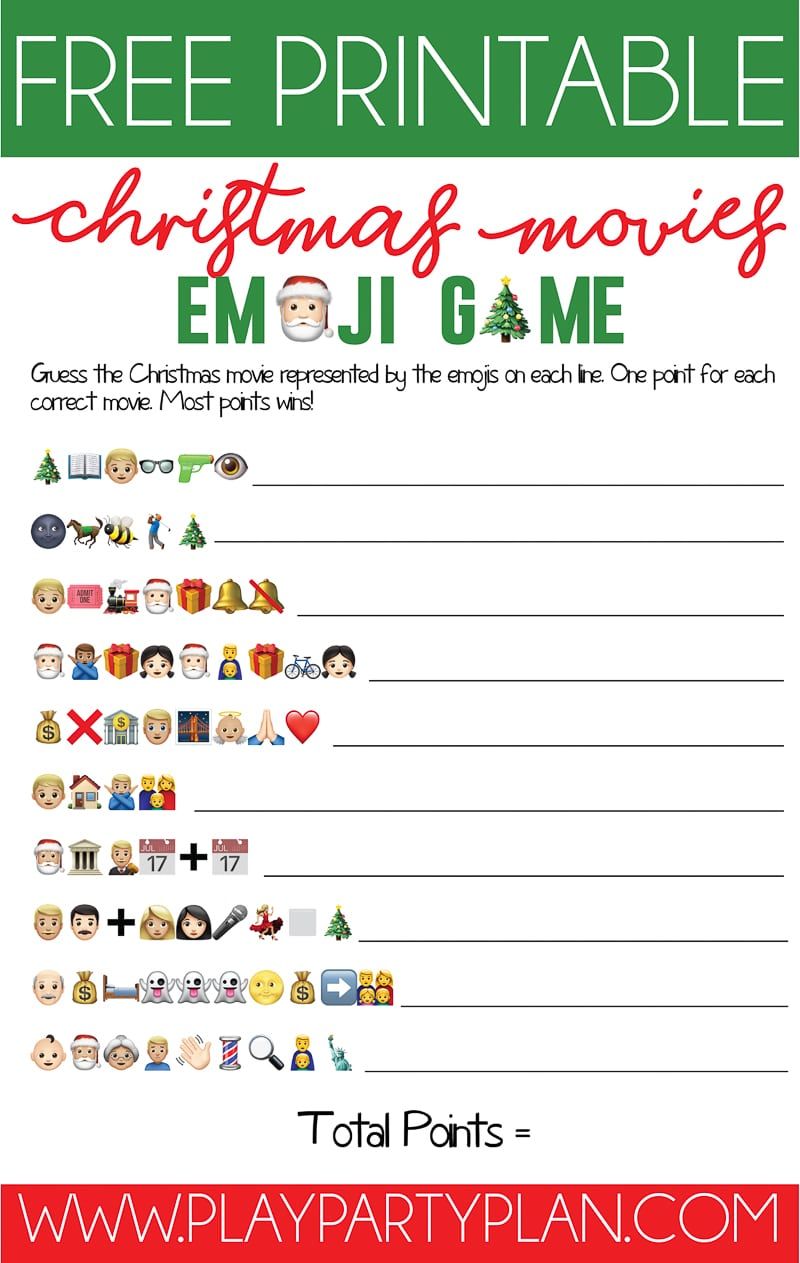 Brezplačne božične emoji igre za tiskanje