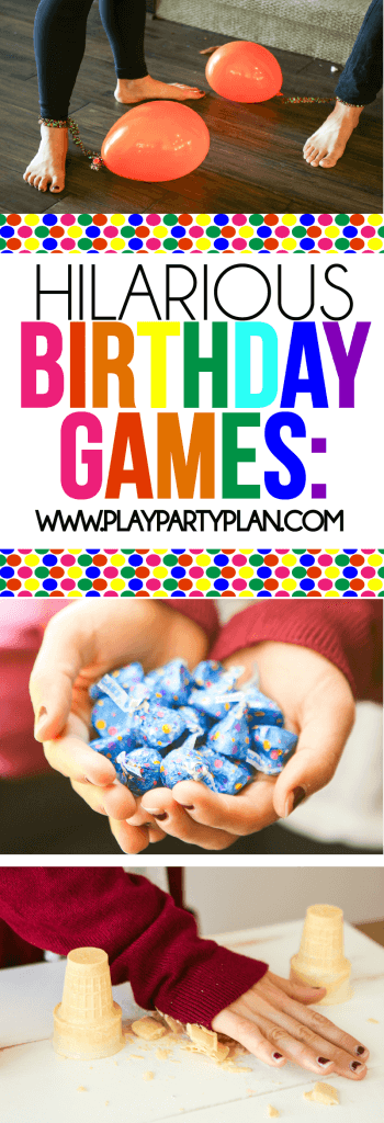 Αυτά τα ξεκαρδιστικά παιχνίδια πάρτι γενεθλίων είναι υπέροχα για εφήβους και ακόμη και για μικρά παιδιά! Παίξτε τα υπαίθρια το καλοκαίρι ή εσωτερικά το χειμώνα για ένα αστείο πάρτι! Θα μπορούσατε ακόμη και να τα δοκιμάσετε με τα tweens σας ή για ενήλικες σε πάρτι γενεθλίων 50 ετών. Ανυπομονώ να δοκιμάσω το # 3!
