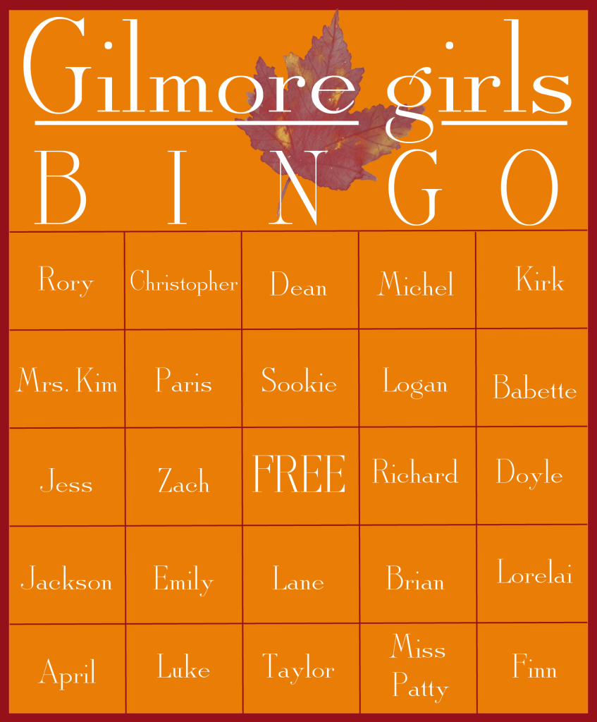 Bu Gilmore Girls tombala kartları, bir partinin Black Friday