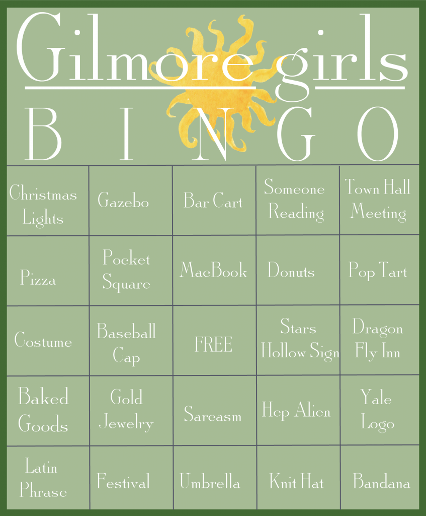 Need Gilmore Girls bingokaardid sobiksid ideaalselt peole, et mustal reedel Netflixis uut saadet vaadata! Keda me esimesena näeme - kas selleks on Rory, Lorelai ja Luke või võib-olla mõni rämpstoit nagu pop-tarts. Pole tähtis, kas olete Team Logan, Jess või Dean, teile meeldivad need ideed naljakate mängude jaoks Gilmore Girlsi vaatepeol! Prindin need kindlasti välja oma õega mängimiseks!