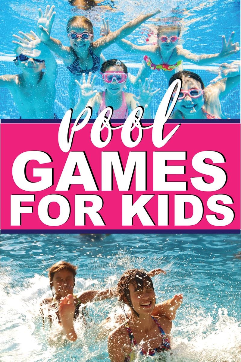 ילדים המשחקים במשחקי בריכת שחייה