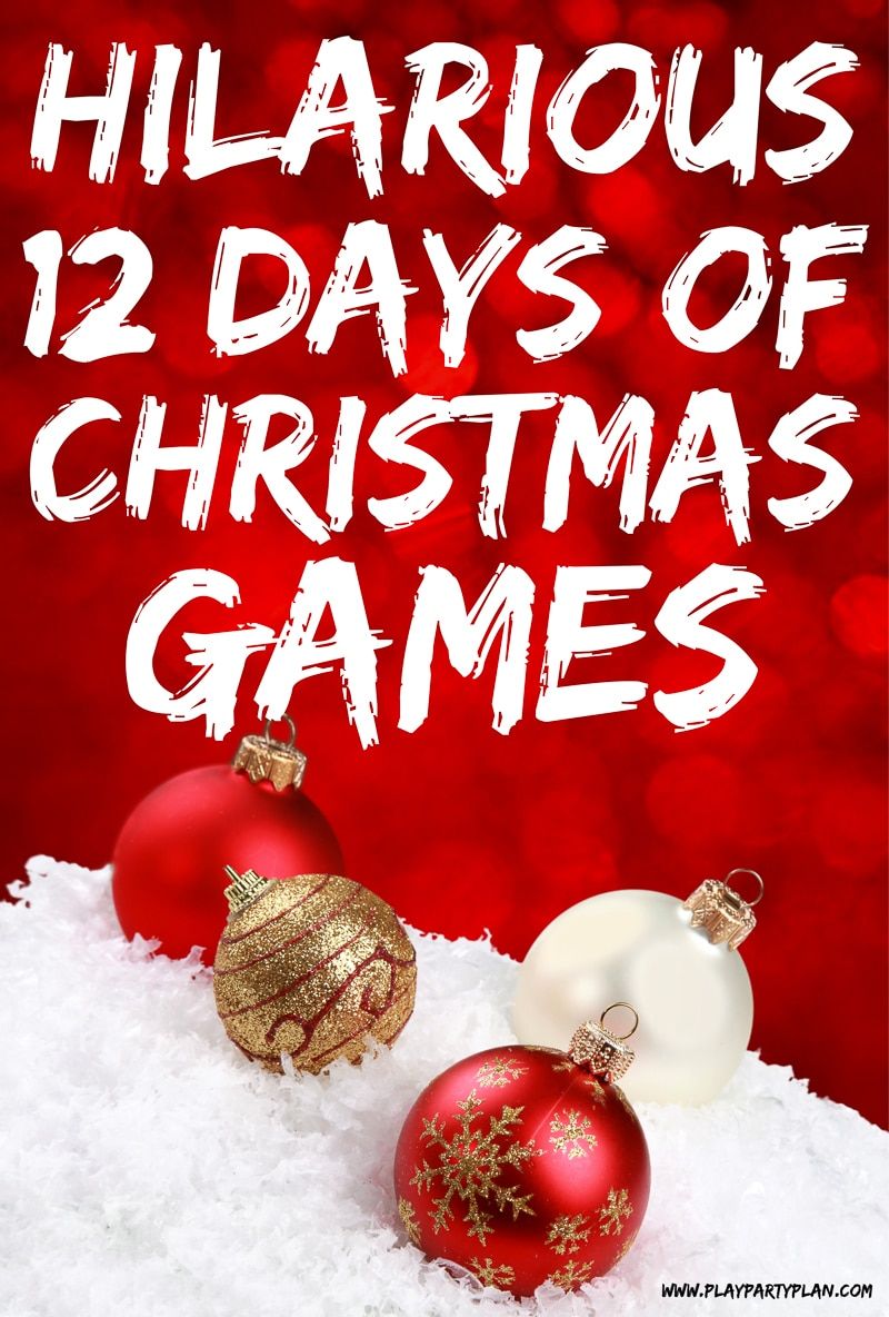 Veselých 12 dní Vianoc inšpirovaných vianočných hier! Najzábavnejšie hry, či už chcete niečo pre dospelých, deti alebo skupiny zmiešaných vekových skupín! Sú ideálne pre rodinné oslavy, kancelárske večierky a ešte lepšie, ak sú spárované s 12dennou výmenou vianočných darčekov!