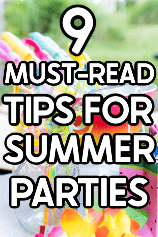 Imagen de fiesta de verano con texto para Pinterest