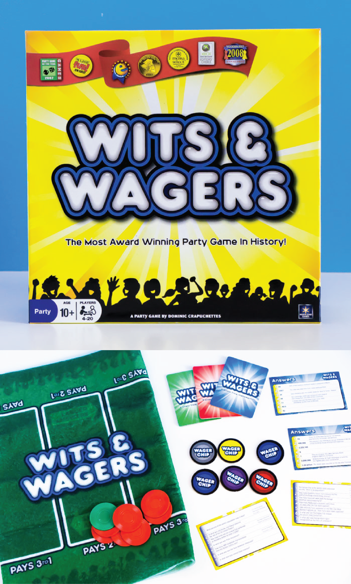 Wits and Wagers é um dos jogos de tabuleiro mais arriscados para adultos