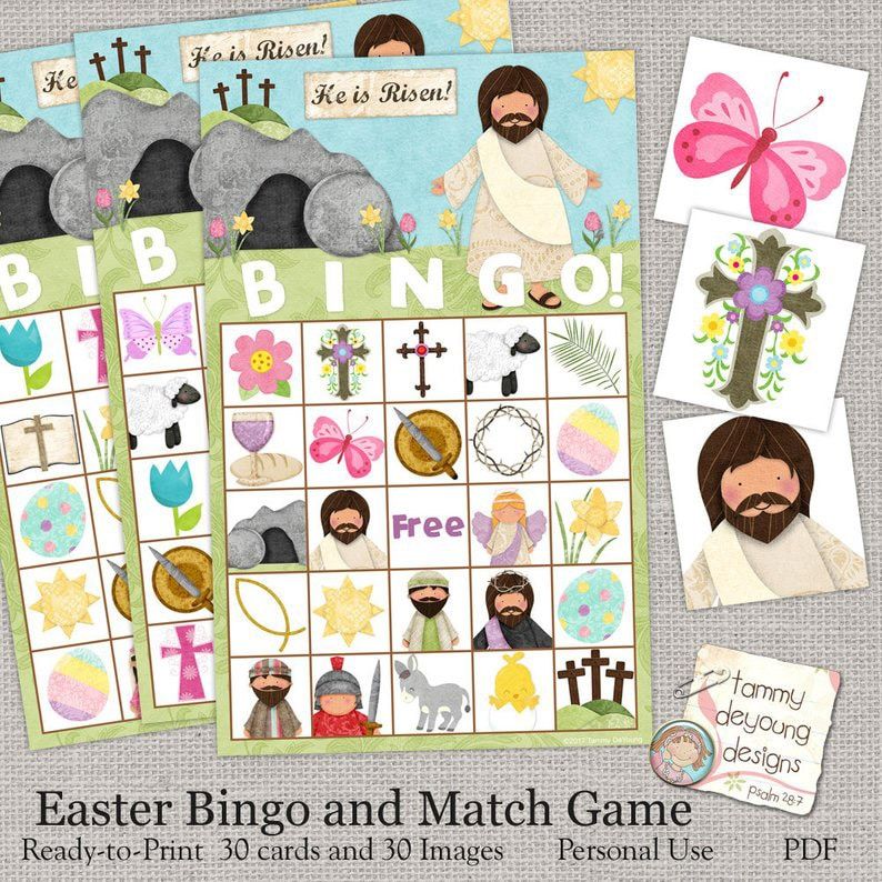 Cartones de bingo de Pascua y otras actividades de Pascua