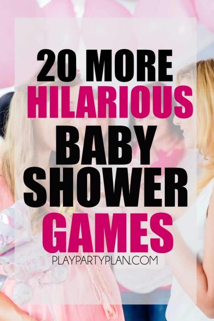 ¡20 juegos de baby shower más divertidos con todo, desde juegos de baby shower activos hasta juegos de baby shower imprimibles! Un montón de grandes ideas en playpartyplan.com.