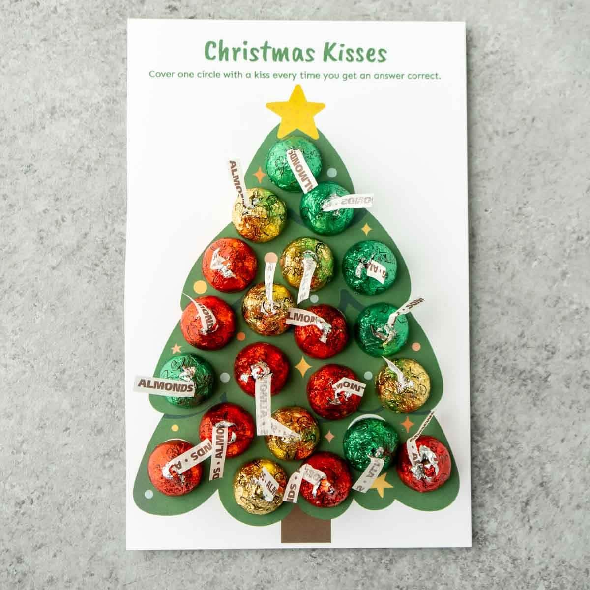 Christmas kisses trivia-spill med Hershey
