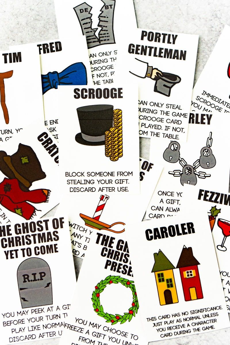 Atsispausdino „Scrooge Your Neighbour“ dovanų mainų korteles