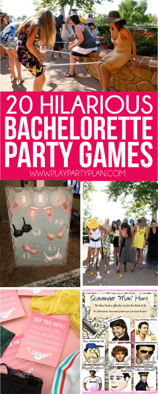 20 veselih iger bachelorette party