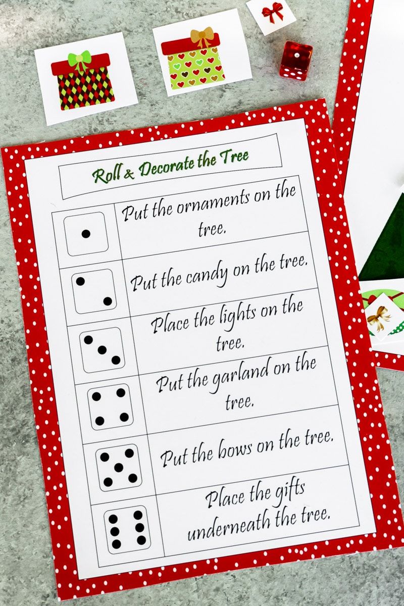 Règles pour le jeu Roll a Christmas Tree