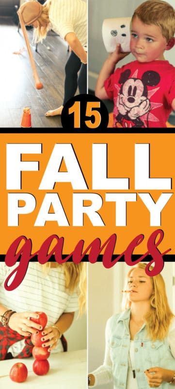 Весели есенни парти игри, идеални за деца, възрастни и тийнейджъри! Страхотно за Хелоуин, Деня на благодарността, есенните партита и много други!