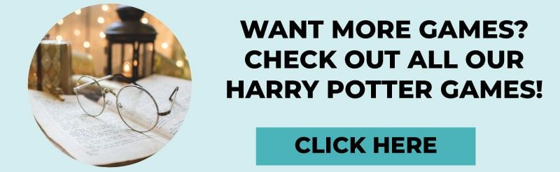 Modrý vodorovný pruh s textom a obrázkom Harryho Pottera