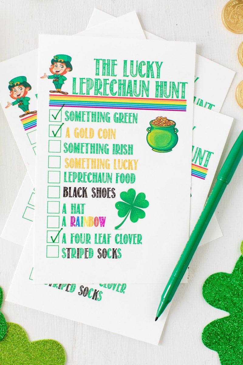 Συμπλήρωσε παιχνίδια leprechaun για τον St. Patrick