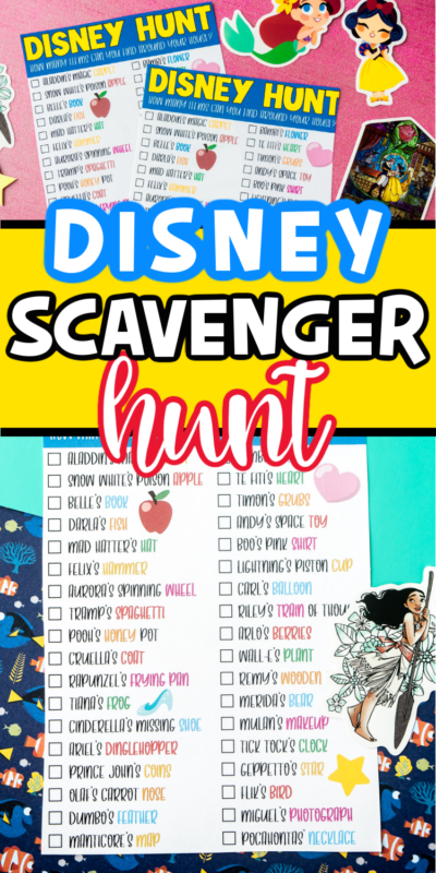 Dva Disney scavenger hunt print out