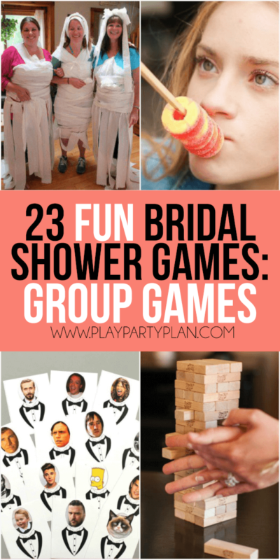 divertits jocs de dutxa de núvia que no fan mal que inclouen tot, des de jocs per a parelles, jocs interactius per a grups grans i fins i tot un munt de jocs de dutxa de núvia gratuïts per imprimir. Molts d