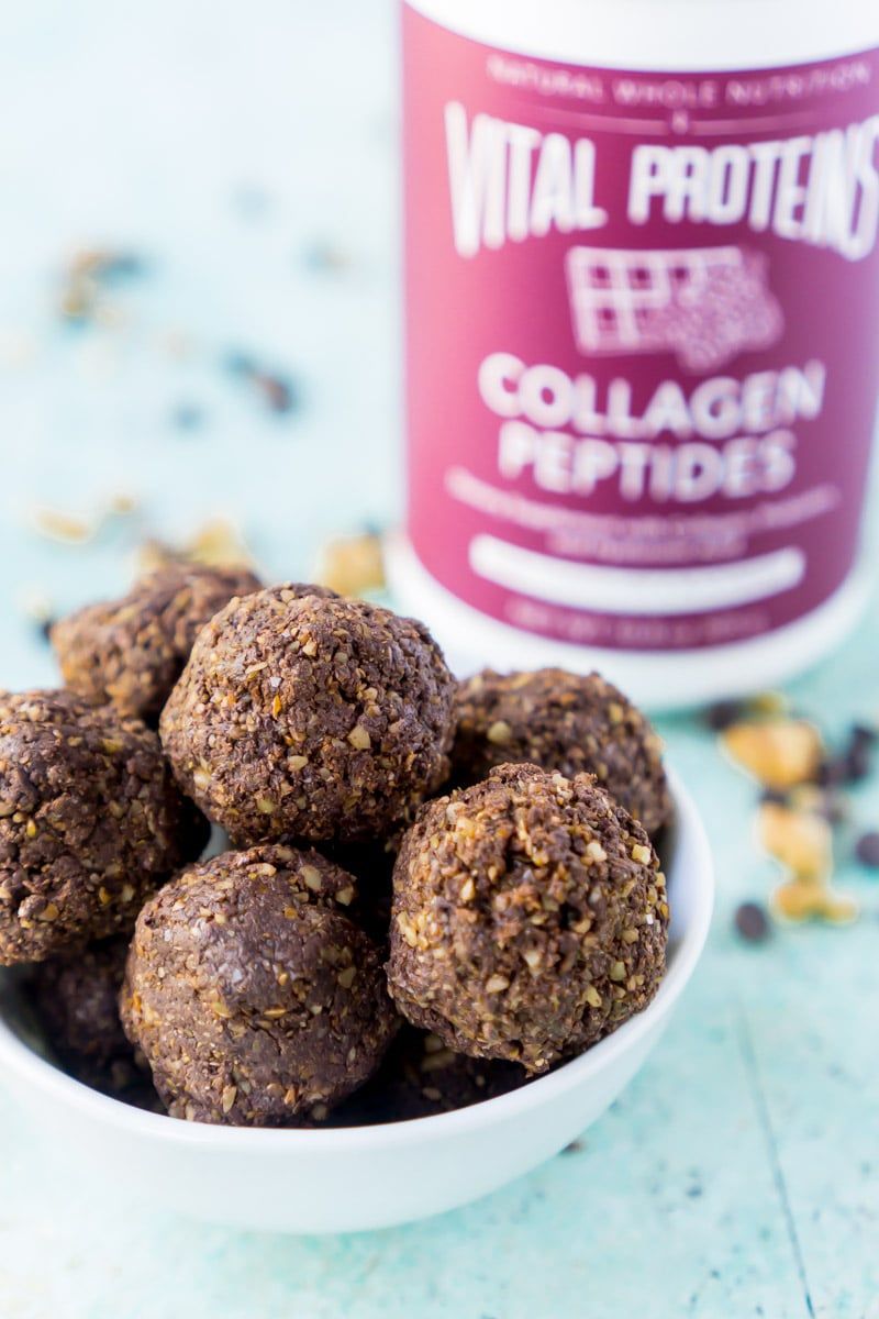 ¡Una receta simple de bolas de proteína de chocolate con proteína agregada!