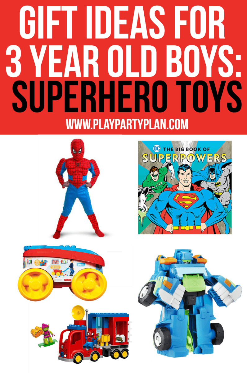 Los mejores juguetes para niños de 3 años que aman a los superhéroes.