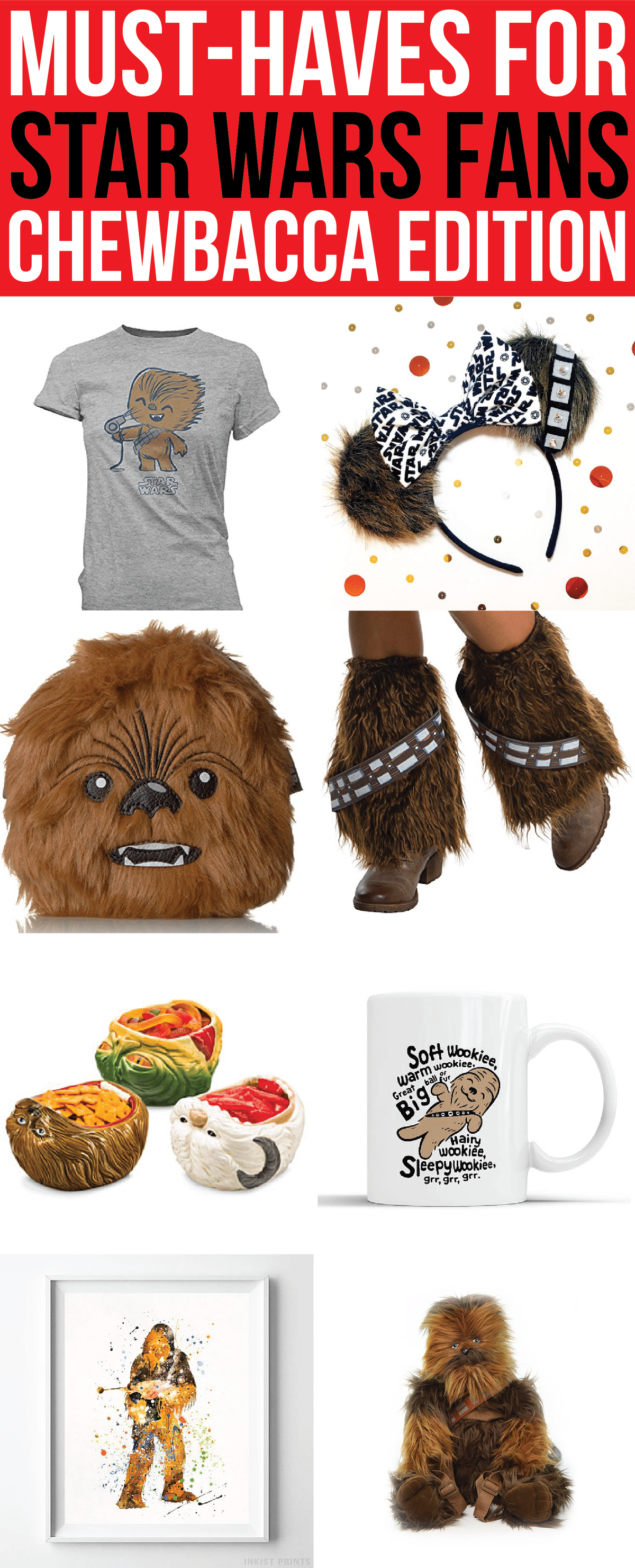 Χρειάζεστε δώρο Star Wars για να φέρετε σε πάρτι; Αυτά τα προϊόντα εμπνευσμένα από την Chewbacca είναι μερικά από τα καλύτερα δώρα γενεθλίων, ρούχα Star Wars ή πραγματικά απλά προϊόντα για άτομα που αγαπούσαν το The Last Jedi