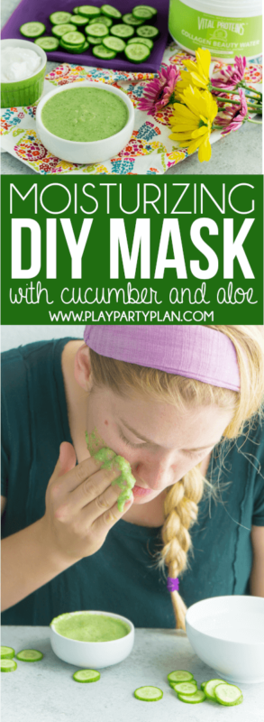 Jednoduchá DIY pleťová maska ​​s okurkou, jogurtem a medem!