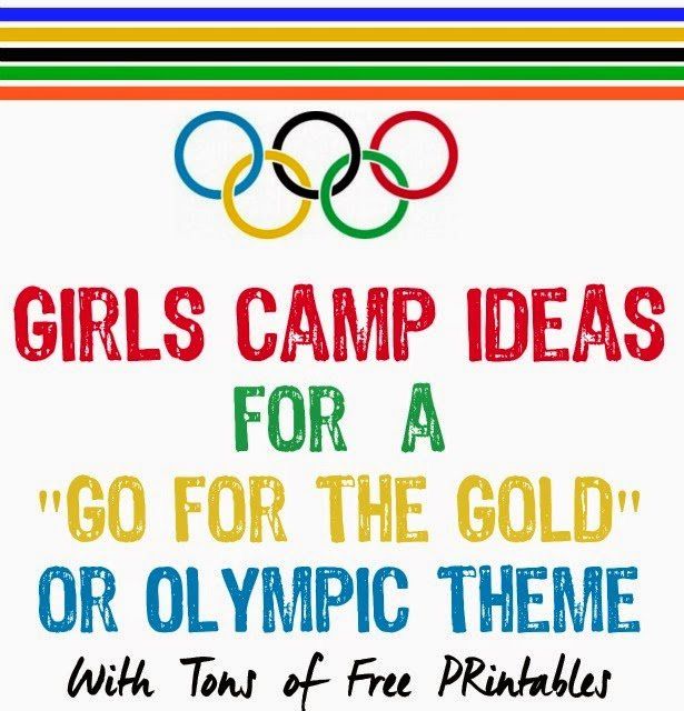 Girls Camp Ideas for Gold for the Gold или Olympic Theme от playpartyplan.com