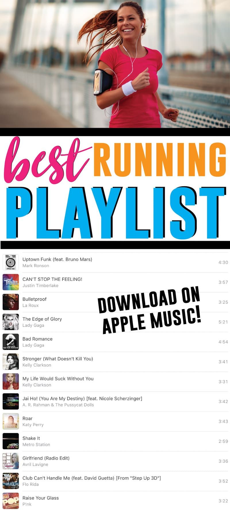 Dokonalý optimálny zoznam skladieb! Plný všetkého od country po rock a najlepších hip hopových a popových skladieb z 90. rokov až do roku 2019! Najlepšie motivačné skladby, ktoré vám pomôžu rýchlo bežať! Získajte zoznam skladieb Apple Music už teraz!