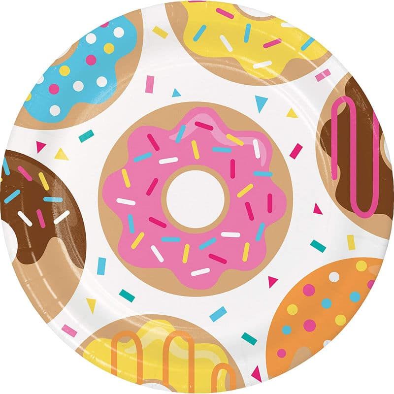 डोनट पार्टी के लिए डोनट प्लेटें