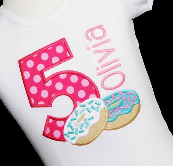 Camisa de festa donut personalizada