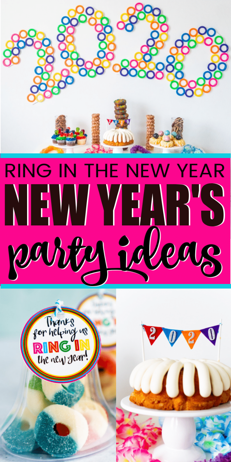 Zábavný prsten v novém roce na silvestrovský večírek pro dospělé (nebo pro dospívající nebo dokonce pro děti!). Spousta zábavných nápadů, které si můžete udělat sami, včetně dekorací, nápadů na jídlo, jednoduchých her a dalších! Perfektní téma pro rok 2020, ať už oslavujete s přáteli, nebo hledáte nápady pro rodinnou zábavu!
